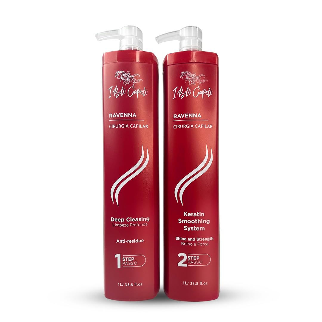 i belli capelli front packaging showing professional 2x1L kit and benefit of long-lasting smoothness