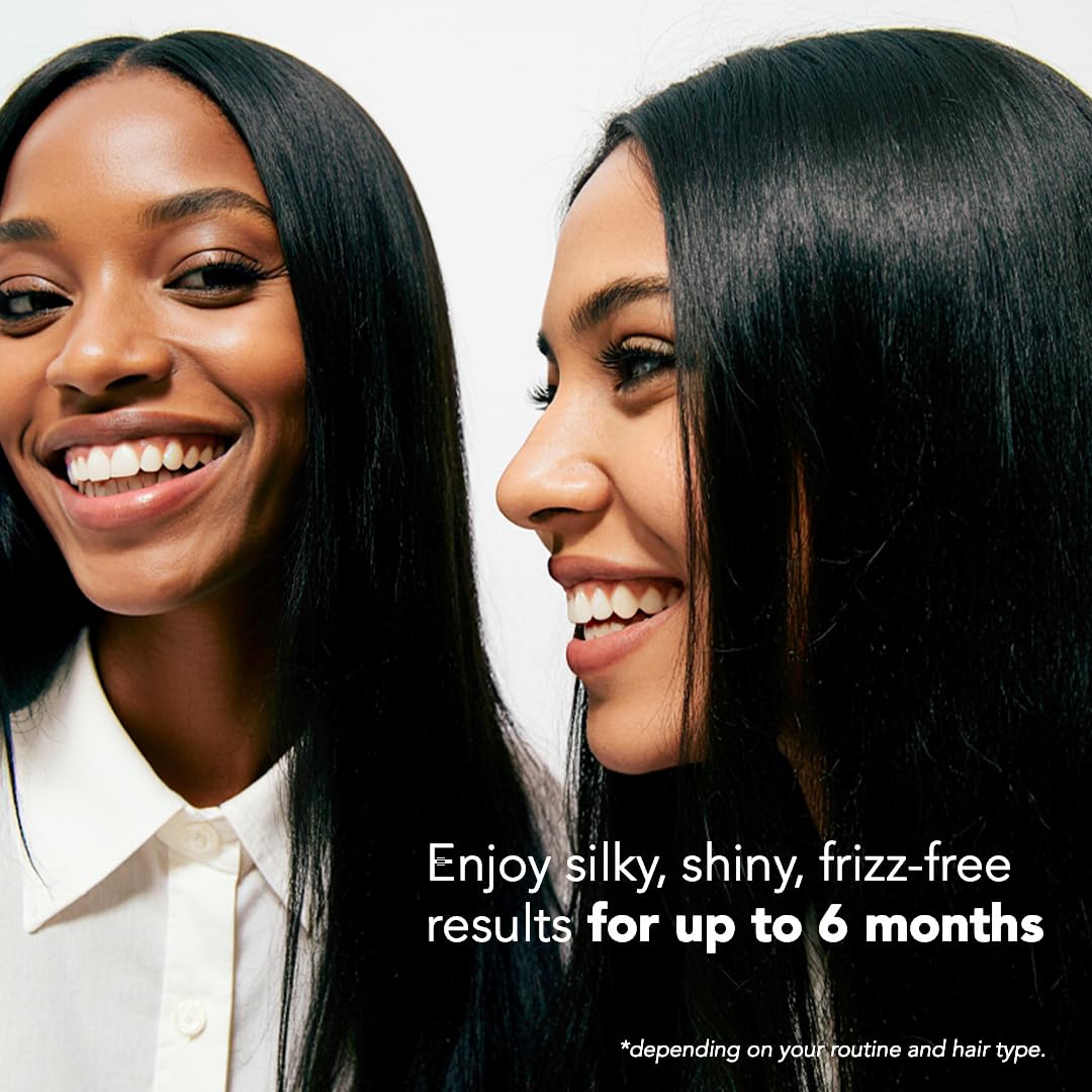 I Belli Capelli before and after hair showing reduced frizz and shine benefit