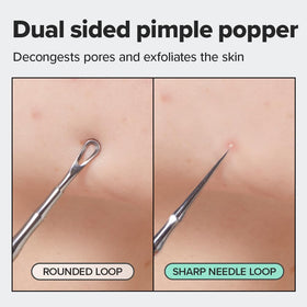I DEW CARE Proper Popper next to ruler showing 4.8 inch travel-friendly size for on-the-go skincare