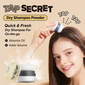 I DEW CARE open tin displaying fine powder texture that absorbs oil quickly