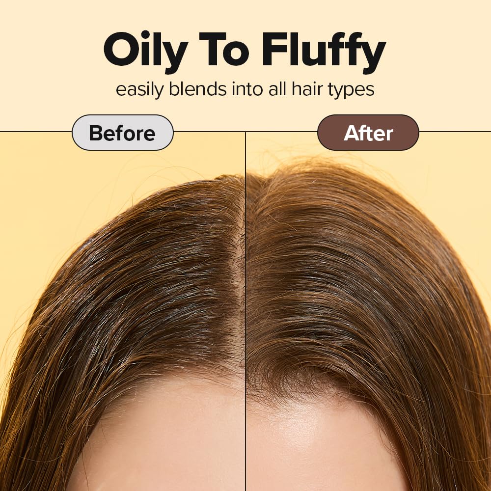 I DEW CARE close-up of powder texture demonstrating quick oil absorption