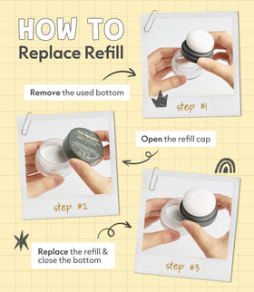I DEW CARE powder being sprinkled at hair roots for rapid oil absorption and volume