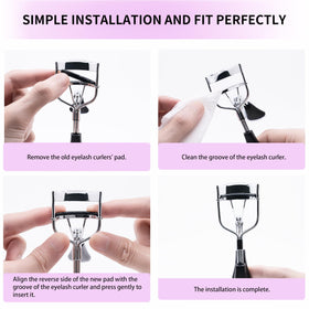 i-laesh pad on label showing measurements and compatibility with popular curlers