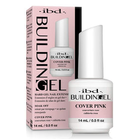 IBD builder gel front bottle showing label and brush for easy application