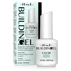 IBD building gel clear front bottle showing label and professional packaging benefit