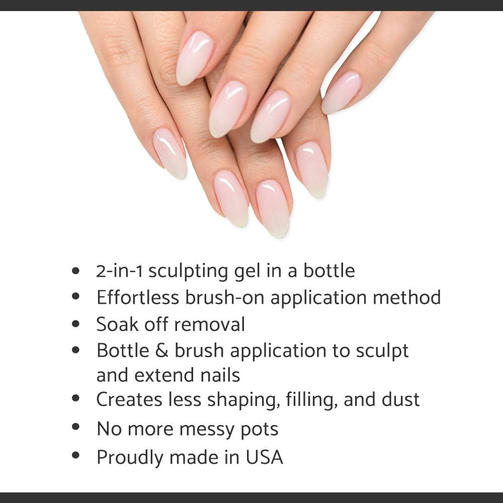 IBD building gel clear sculpting in salon showing stable extension shaping benefit