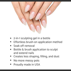 IBD building gel clear sculpting in salon showing stable extension shaping benefit