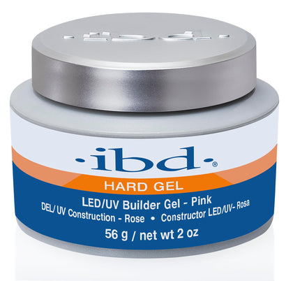 IBD hard gel front packaging jar showing product and salon-ready benefits