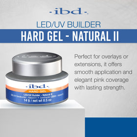 IBD hard gel used to sculpt a nail extension showing strong, even apex