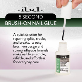 IBD applying glue to a press-on tip in action for fast secure adhesion benefit