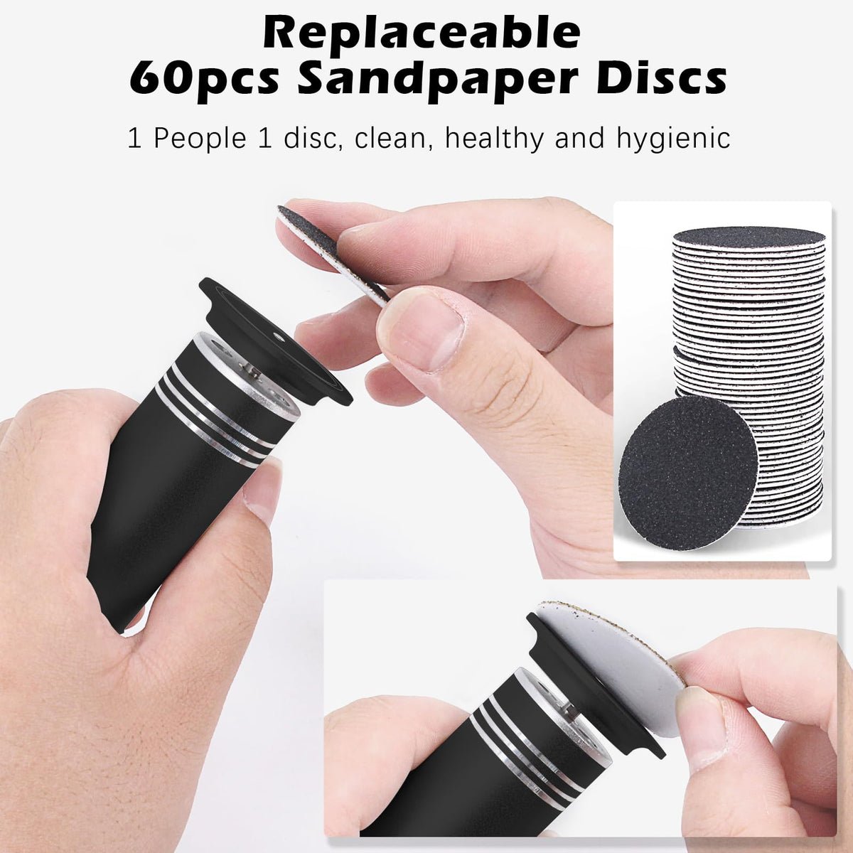 I·B·N G rotating head in use smoothing heel for faster callus removal