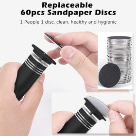 I·B·N G rotating head in use smoothing heel for faster callus removal
