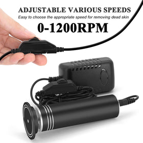 I·B·N G close-up of speed dial highlighting adjustable RPM control benefit
