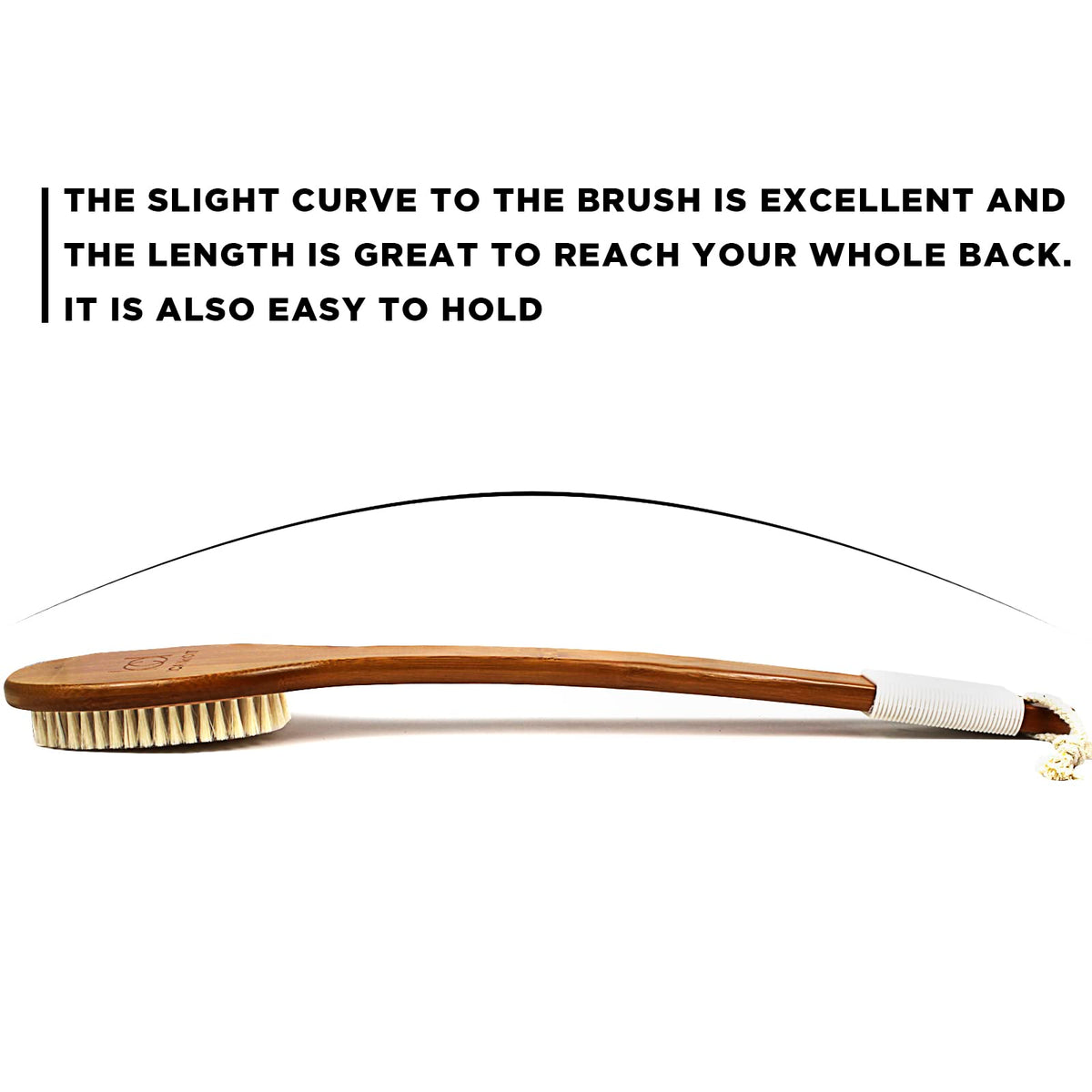 ICANdOIT brush in use scrubbing back in shower to reach shoulders and mid-back areas