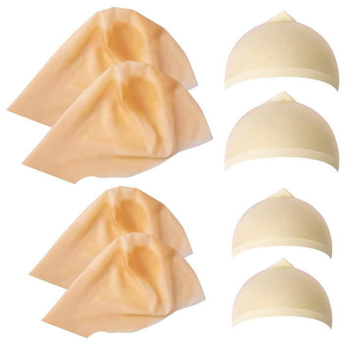 Iceyyyy front packaging showing 8 piece bald cap kit and included wig caps for costumes