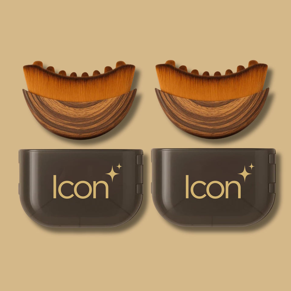Icon Patch brush front packaging showing two soft-headed tools