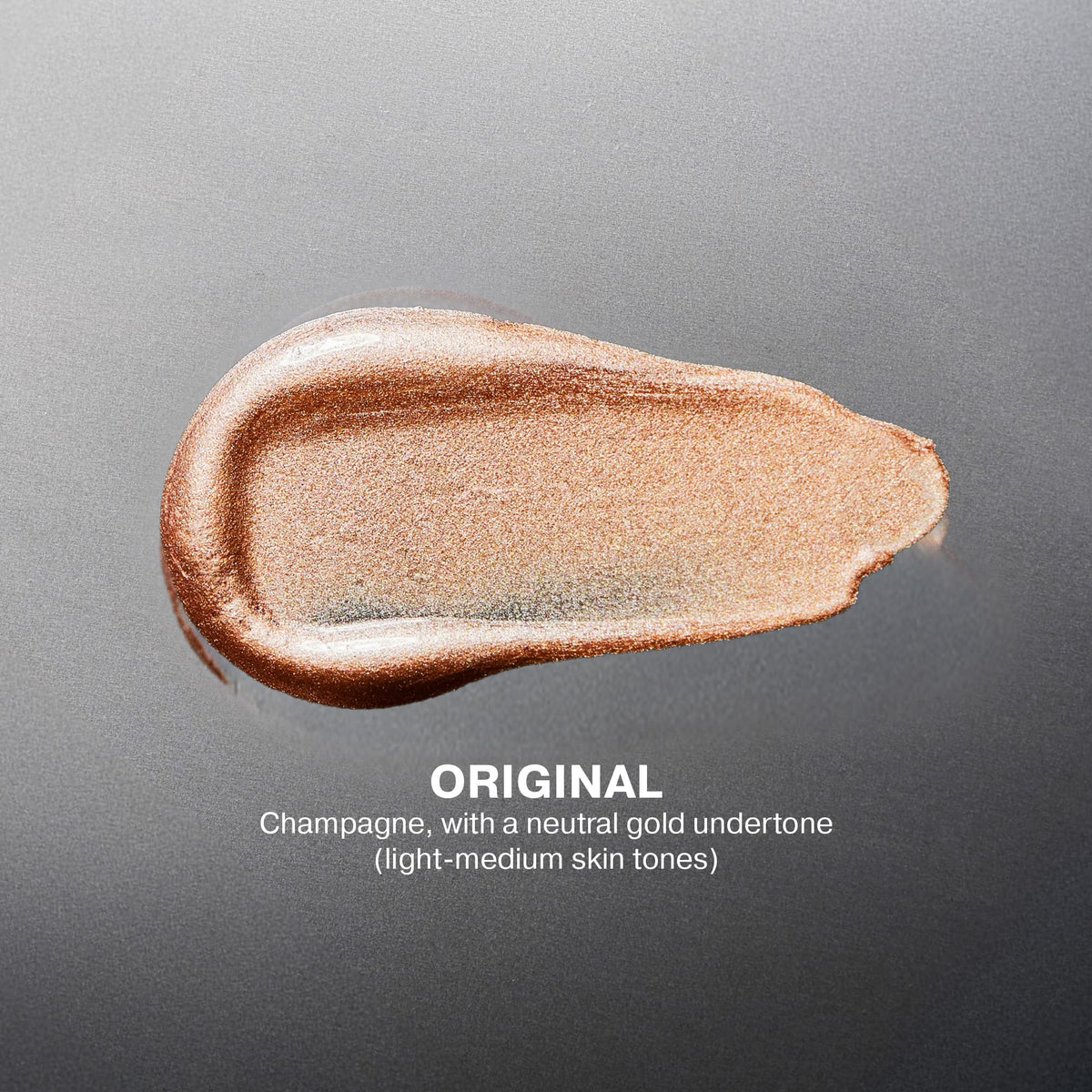 ICONIC LONDON dropper dispensing shimmer drop to control coverage and intensity