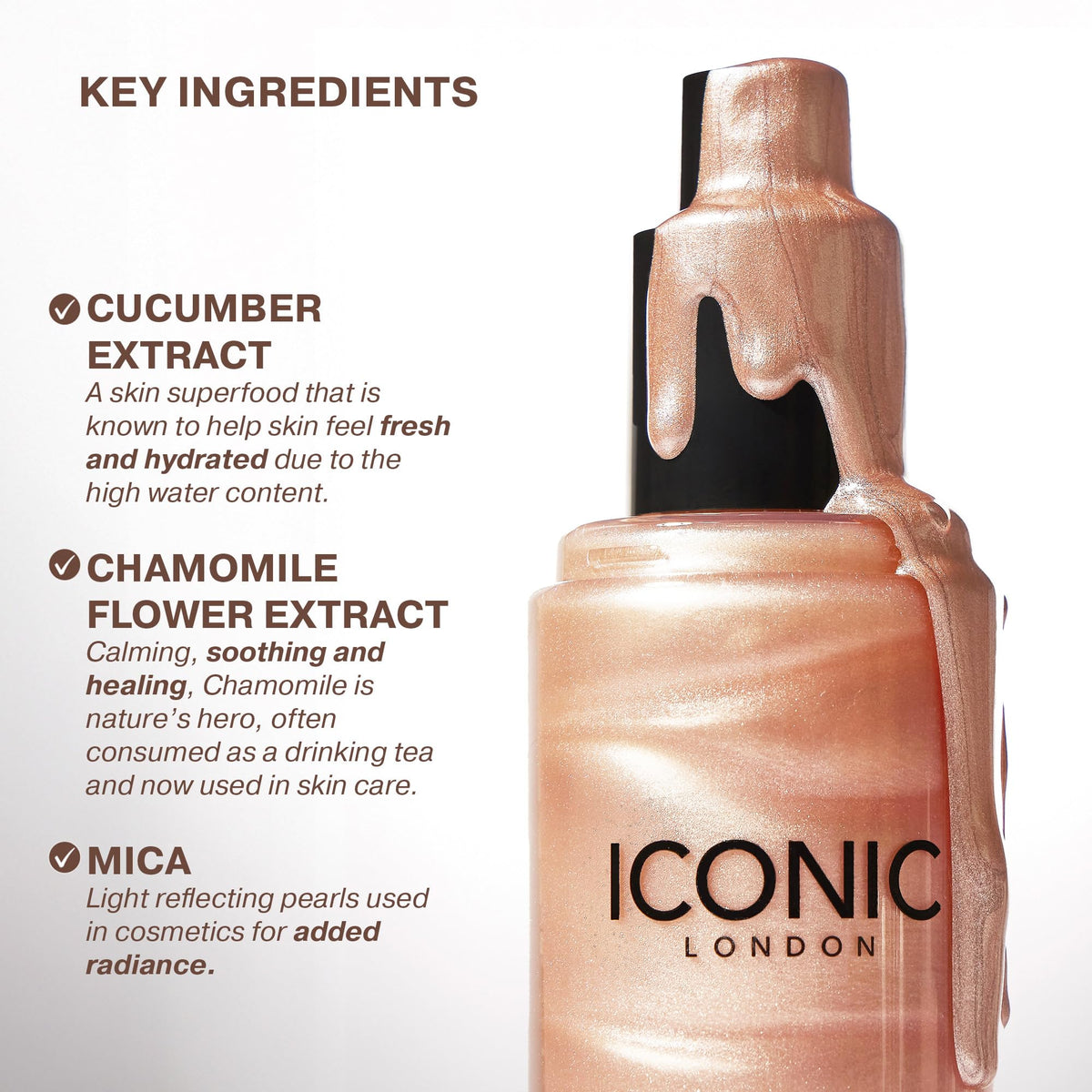 ICONIC LONDON spray nozzle releasing fine mist to demonstrate even application benefit