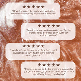 ICONIC LONDON mist setting finished makeup revealing natural blend and longer wear benefit