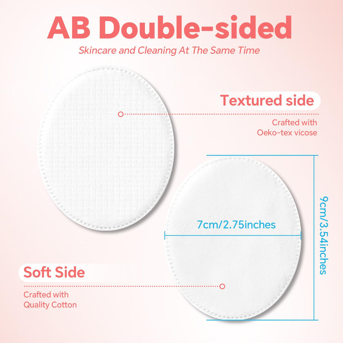 ICOTLE pad next to a credit card showing large oval size and better coverage benefit