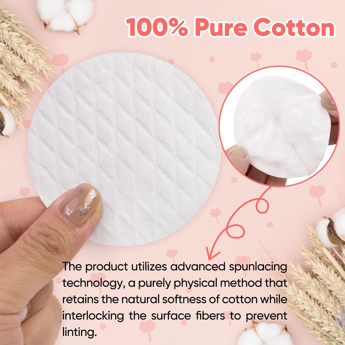 ICOTLE pad in hand demonstrating 3.14-inch extra-large size for full-face coverage