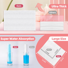 ICOTLE towel flat lay displaying full 10x12-inch coverage