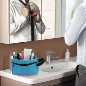 Icramsy next to toiletries showing true size and packing capacity