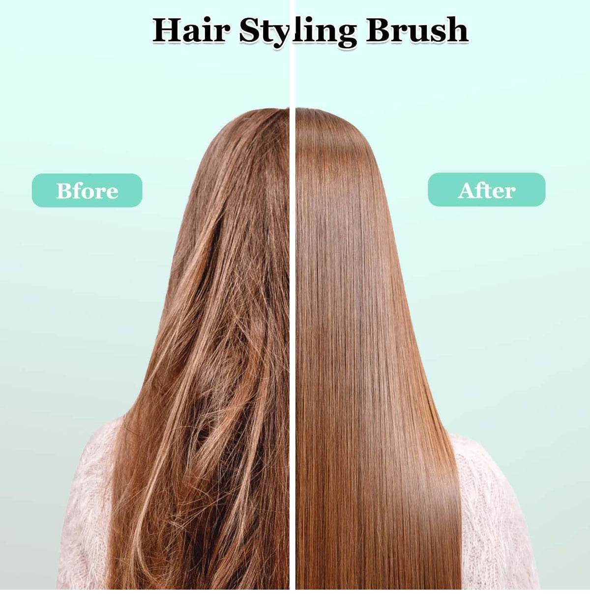 iDAOLI brush held in hand to show compact size and travel-friendly benefit