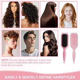 iDAOLI brush in use on wet hair offering even product distribution and definition