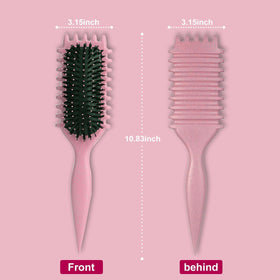 iDAOLI brush next to hand to show compact size and travel-friendly benefit