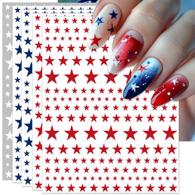 IDDFEVE front packaging showing six sheets and bold patriotic stars enhances party-ready nails