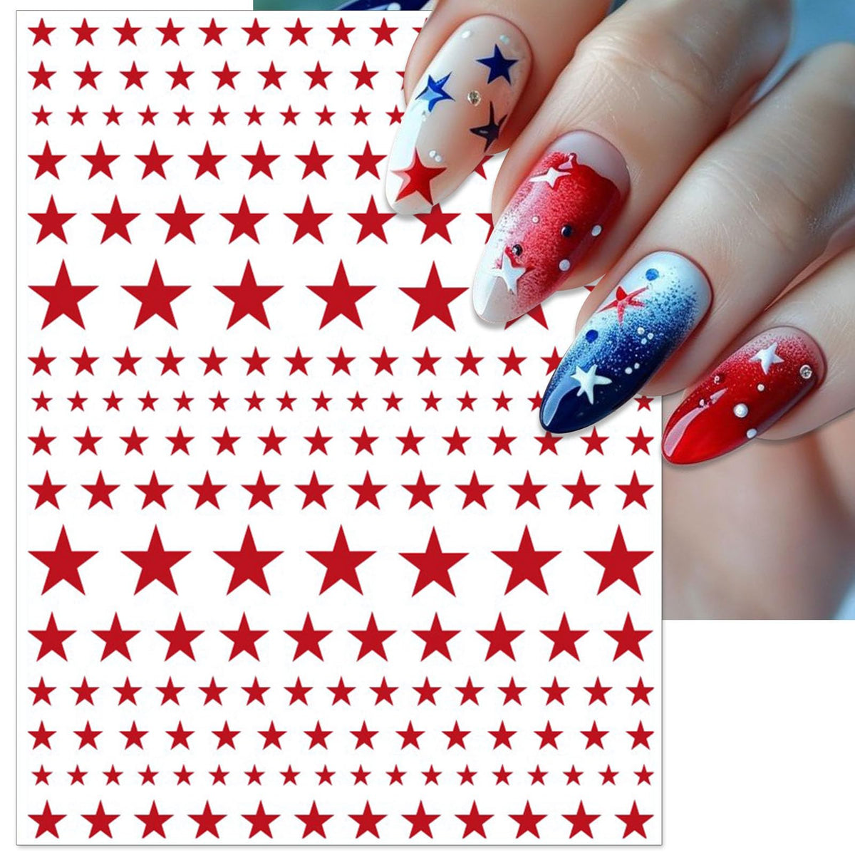 IDDFEVE close-up of 3D star detail highlighting texture and glossy salon finish