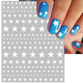 IDDFEVE decals on artificial nail swatch demonstrating easy application and clean edges