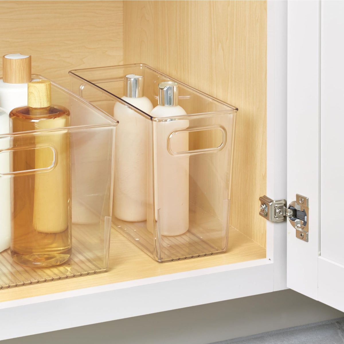 iDesign open top view with easy reach access for lotions and creams benefit convenience