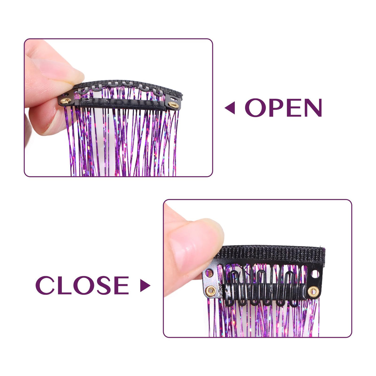 IDN BEAUTY underside of clip showing teeth and lightweight grip for secure wear
