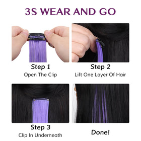 IDN BEAUTY full-length 24-inch extensions laid flat showing length and sleek look benefit