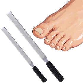 IDOU front packaging view showing two stainless steel toe nail files for durable grooming