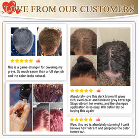 iemokoda applying shampoo to hair for quick at-home color benefit