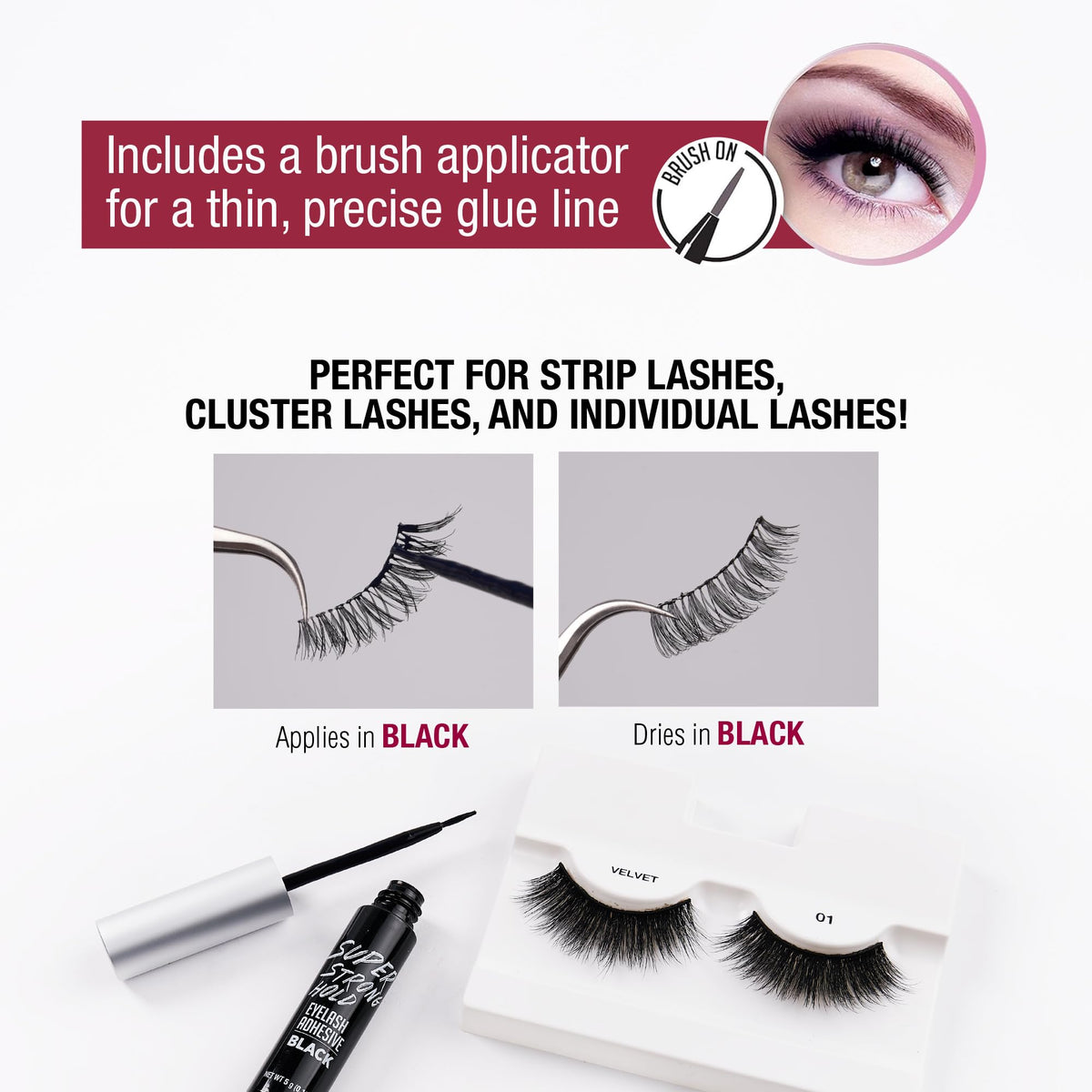 iENVY black formula droplet illustrating bold, seamless lash blending