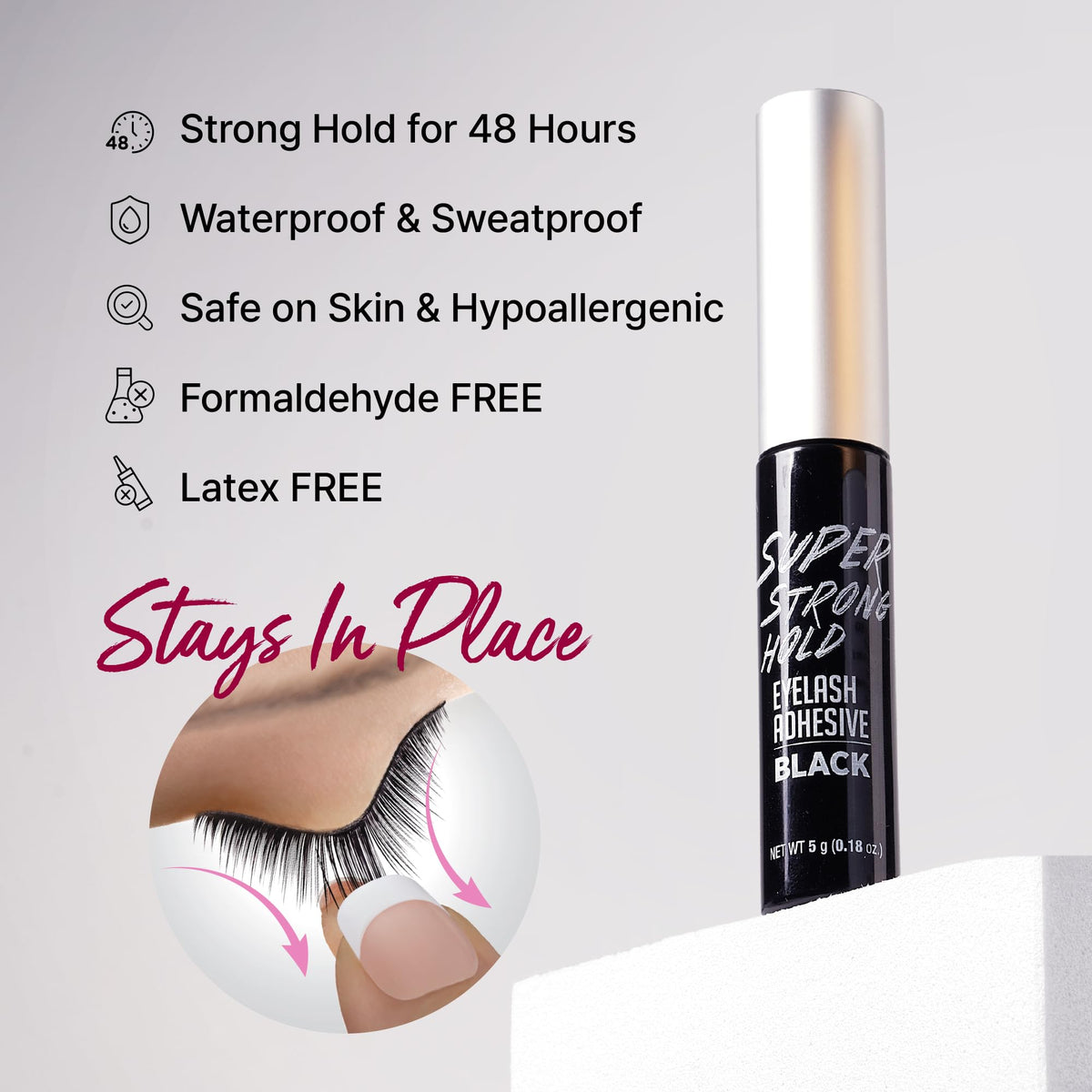 iENVY close-up brush applicator for precise, controlled glue application