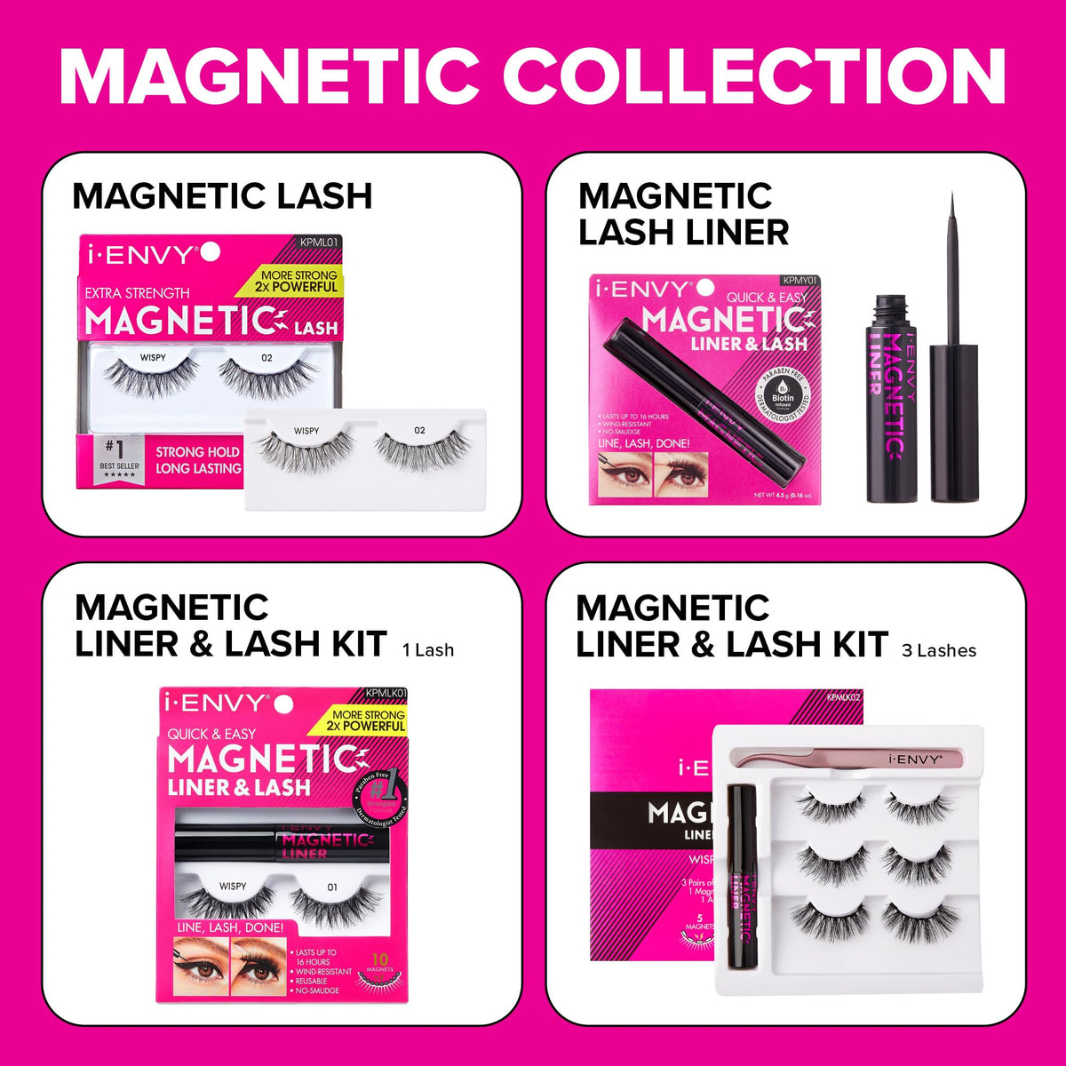 iENVY KISS applied on eye showing natural-looking lash band hold and wind-resistant security