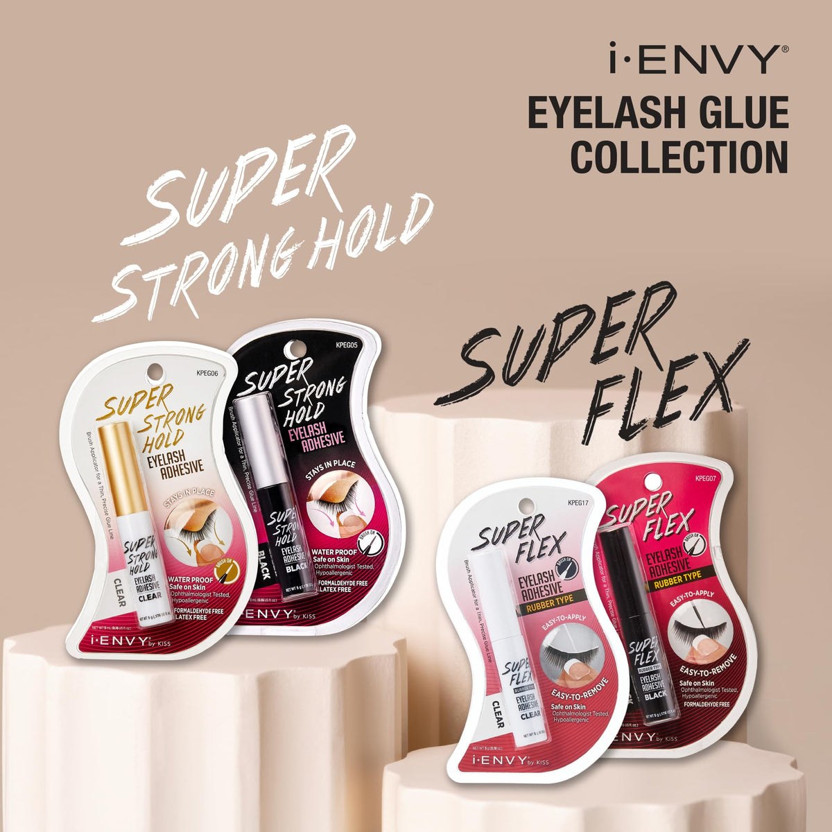 iENVY strip lashes applied on eye illustrating natural, invisible bond