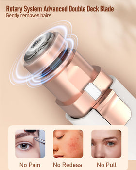 IFANZETECH LED light on while trimming for clearer, safer hair removal