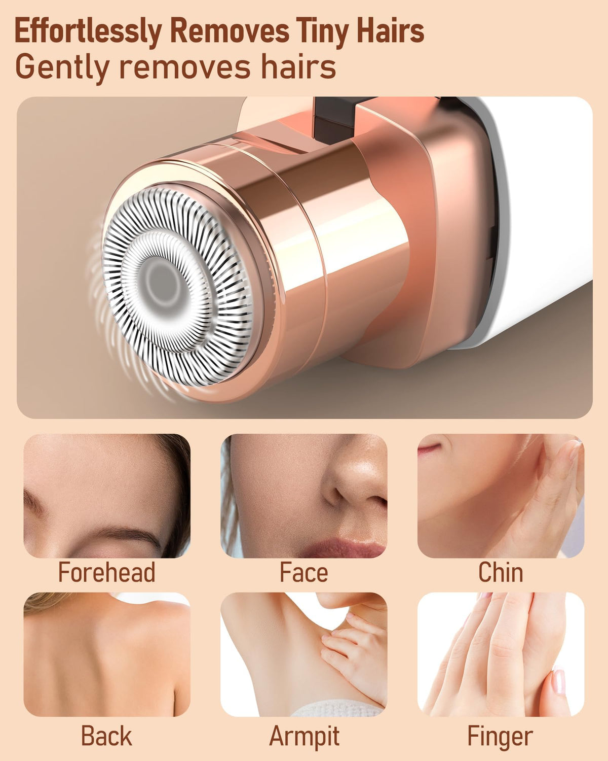 IFANZETECH shaving head removing peach fuzz for smooth makeup-ready skin