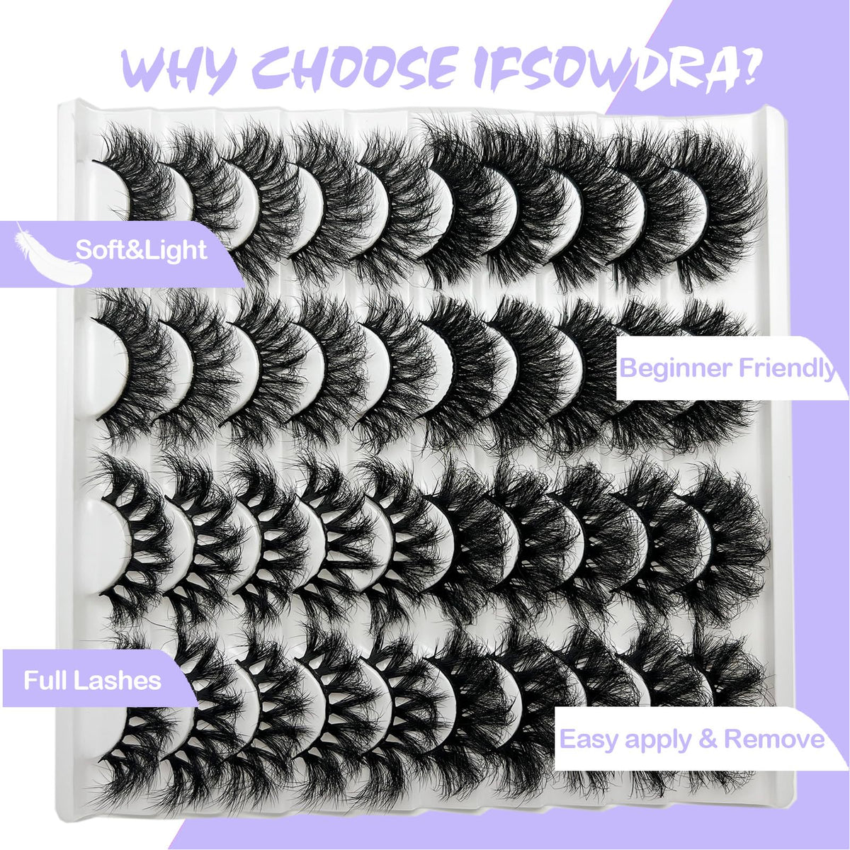 IFSOWDRA thin cotton band detail for comfortable molding to lash line