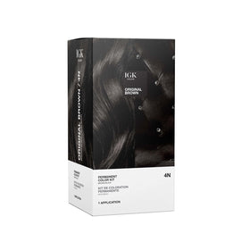 IGK front packaging showing shade 4N and easy salon results