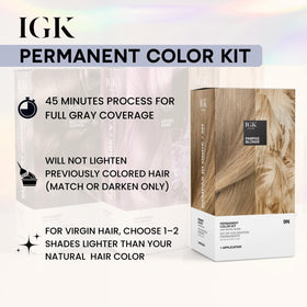 IGK after color on model, brand delivers increased shine and softness