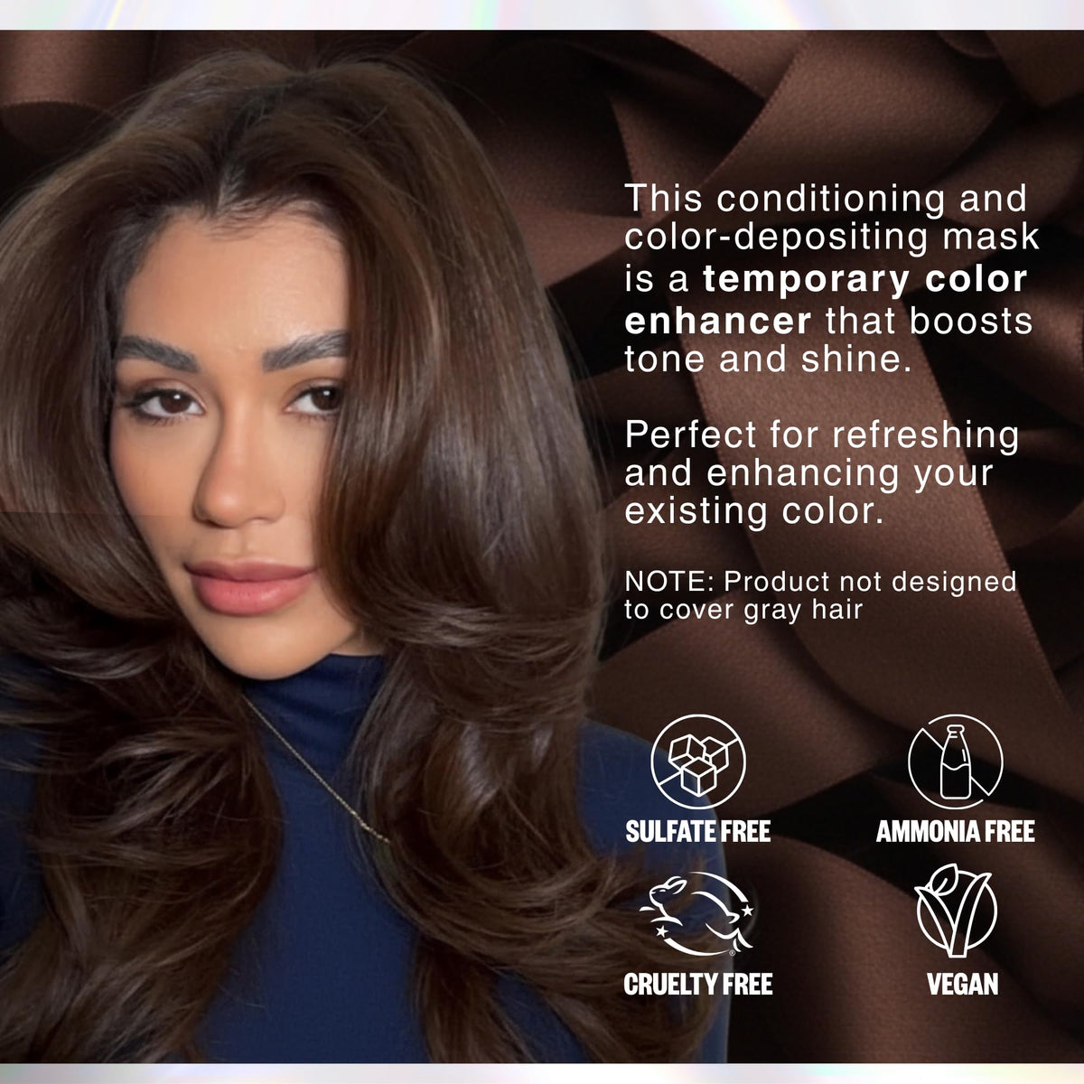 IGK Brown Bella label close-up highlighting key ingredients and conditioning benefit