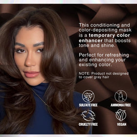 IGK Brown Bella label close-up highlighting key ingredients and conditioning benefit