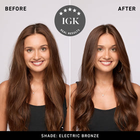 IGK Electric Bronze open jar texture highlighting creamy color and conditioning richness